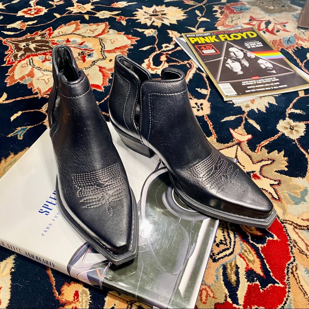 Black cowboy booties